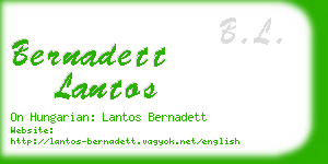 bernadett lantos business card